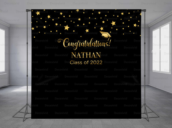 Graduations Personalized Event Backdrop GRD-1054