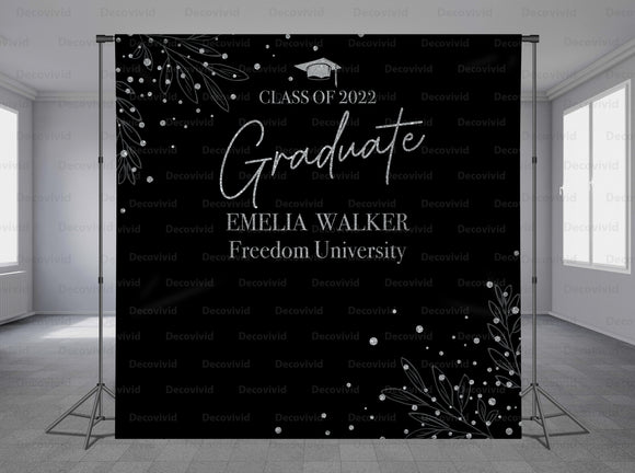 Graduations Personalized Event Backdrop GRD-1055