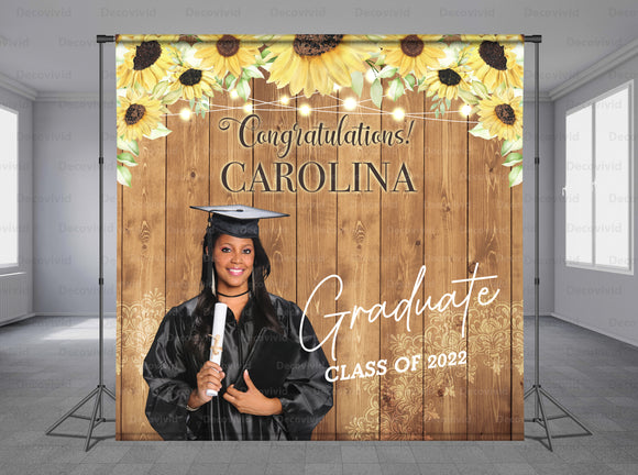 Graduations Personalized Event Backdrop GRD-1058