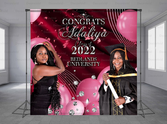 Graduations Personalized Event Backdrop GRD-1077