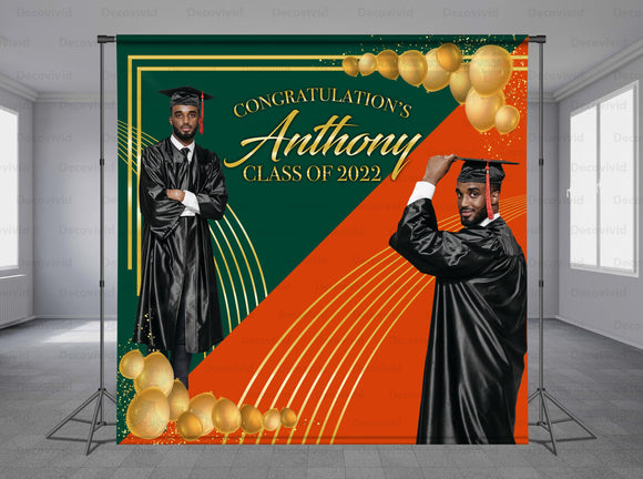 Graduations Personalized Event Backdrop GRD-1065