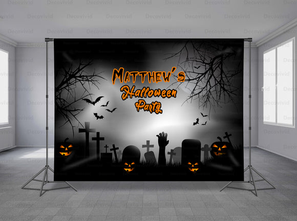 Halloween Personalized Event Backdrop HLD-1022