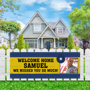 Welcome Home Personalized Outdoor Fence Banner FB-1024