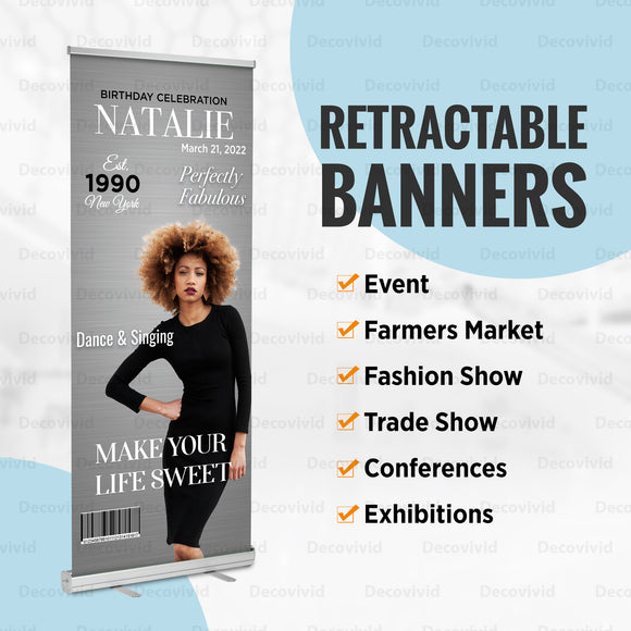 Magazine Personalized Retractable Banner RBS-1017