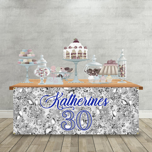 Diamonds Table Front Personalized Table Front Banner TFR-1002