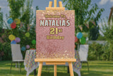 Rose Gold Personalized Event Welcome Sign WS-1022