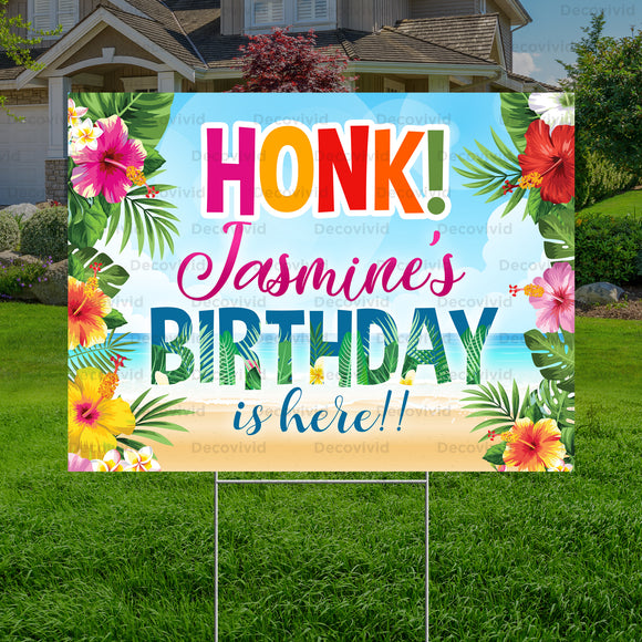 Hawaiian Personalized Event Yard Sign YRD-1001